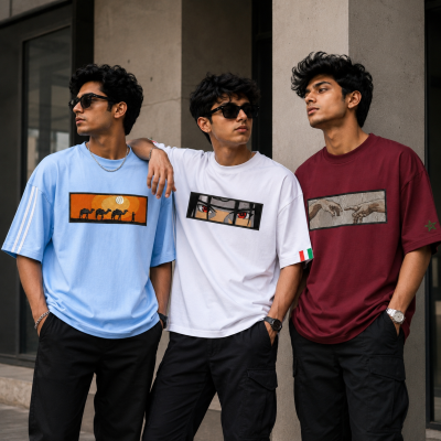 Premium Cotton Drop-Shoulder T-Shirt – Exclusive 3 Pcs Combo Pack!